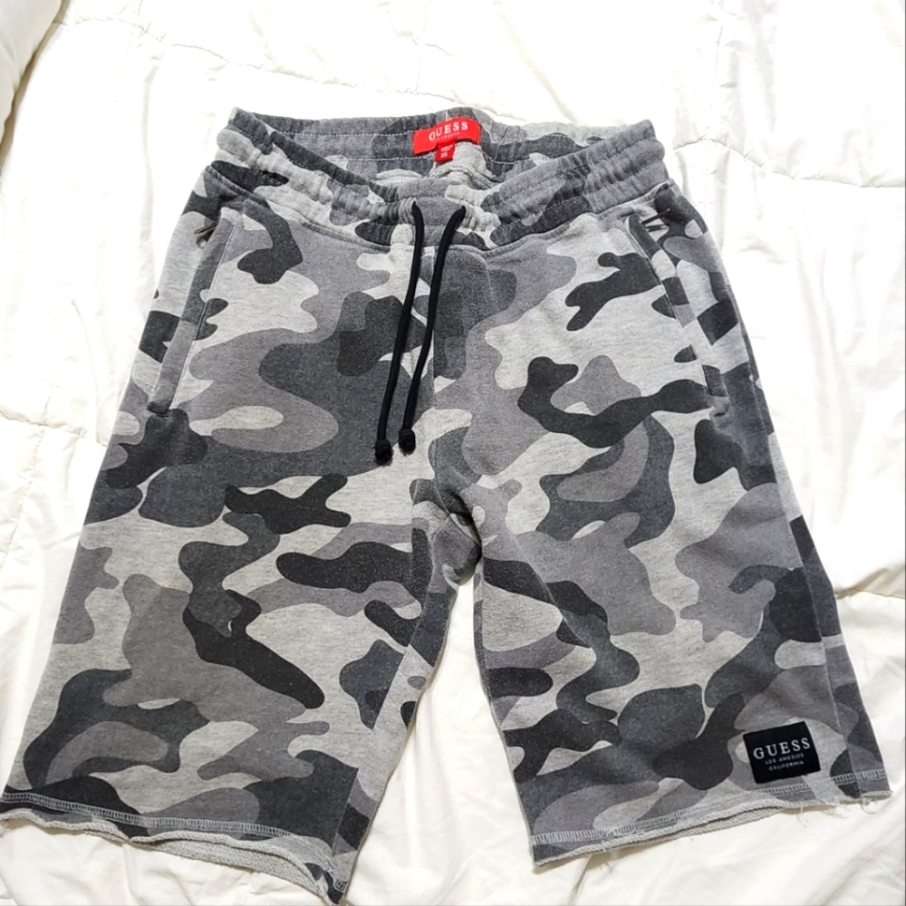 GUESS grey Camo Shorts XS